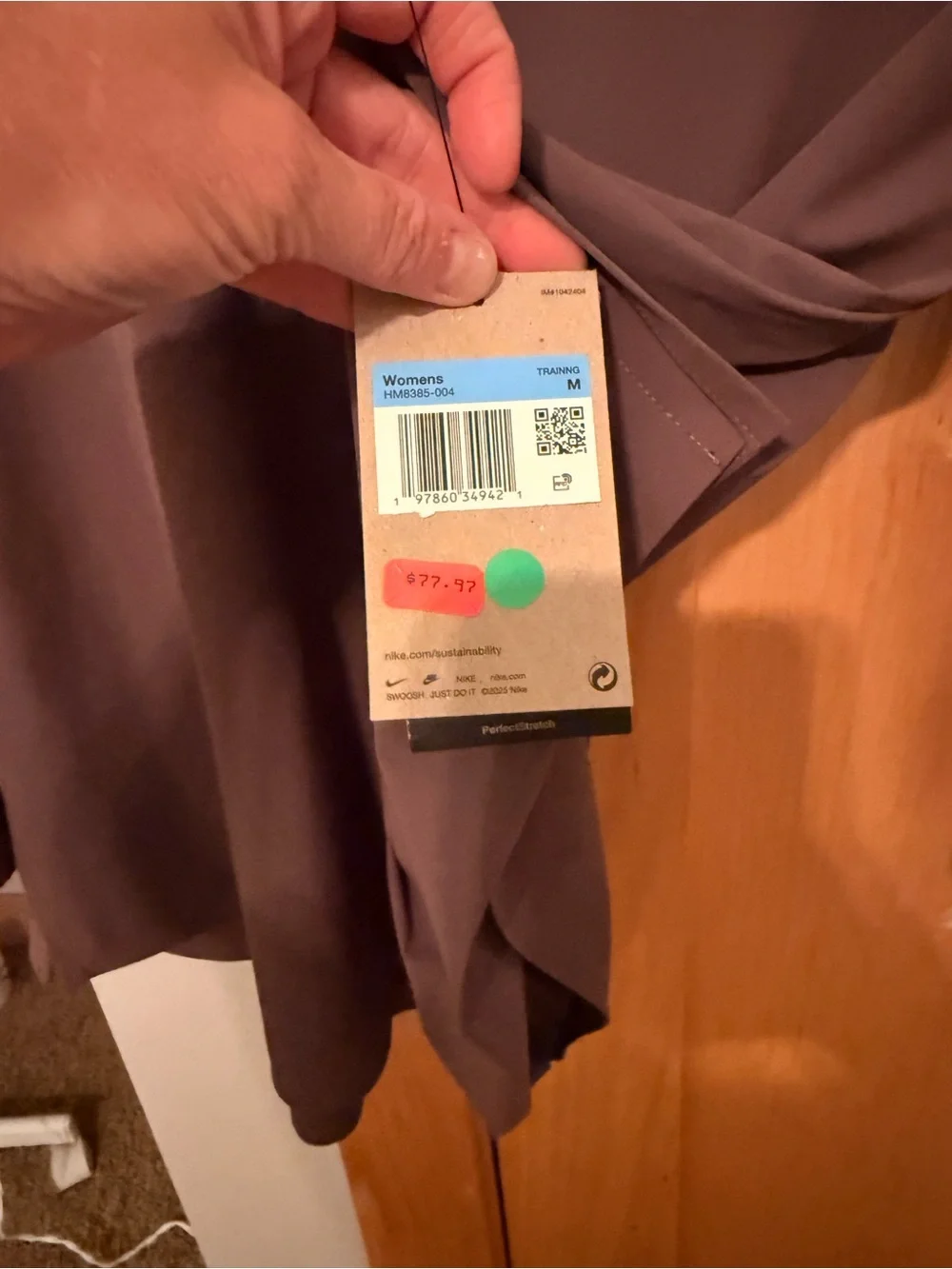 Nike womens Brown Long-Sleeve Button-Down Shirt